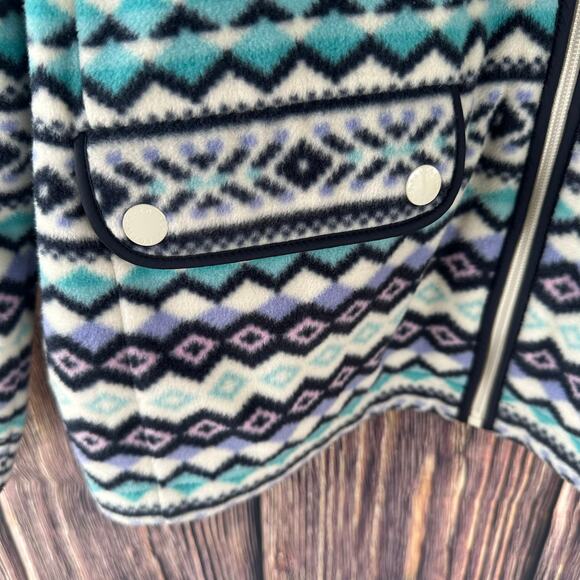 Preowned Talbots Fair Isle Fleece Jacket Women's Large - Picture 6 of 10
